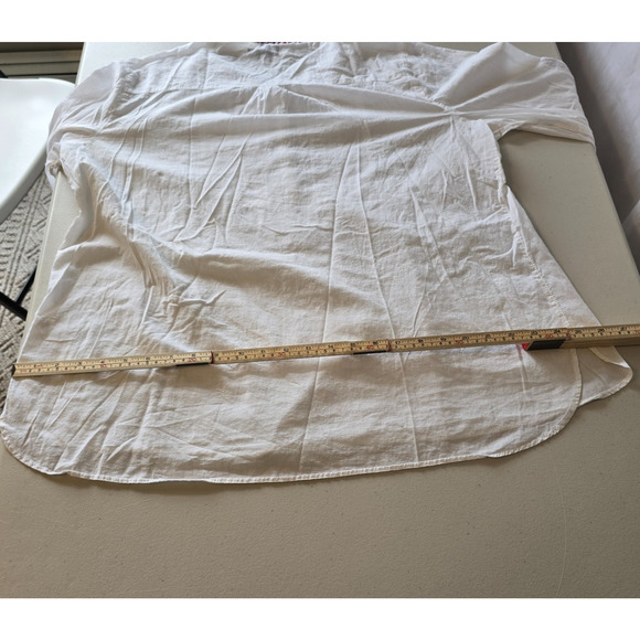 Gap Long Sleeve Blouse Women's XXL White w/ Red & Black Embroidered - Picture 13 of 16